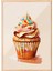 Ahşap Çerçeveli Tablo, Cupcake Illüstrasyonu – Renkli Tatlı, Mutfak Dekoru Poster No: 109426 1