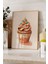 Ahşap Çerçeveli Tablo, Cupcake Illüstrasyonu – Renkli Tatlı, Mutfak Dekoru Poster No: 109426 4