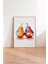 Ahşap Çerçeveli Tablo, Parlak Armut Çiftli Minimal Çizim, Mutfak Dekoru Poster No: 109417 3