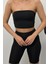 Kadın Crop Top Straplez Basic Sırtı Kopçalı Büstiyer 6