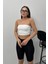 Kadın Crop Top Straplez Basic Sırtı Kopçalı Büstiyer 3