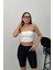 Kadın Crop Top Straplez Basic Sırtı Kopçalı Büstiyer 4