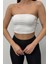 Kadın Crop Top Straplez Basic Sırtı Kopçalı Büstiyer 6