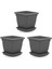 SO-VK05 Villa Kare Tabaklı Saksı Takımı 64 Lt Antrasit 3 Adet 1