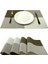 Masa Örtüsü 4'lü Set Amerikan Servis Sunum Altlığı Yıkanabilir Yanmaz 45 x 30 cm Tabak Sunum Altlığı 4
