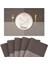 Masa Örtüsü 4'lü Set Amerikan Servis Sunum Altlığı Yıkanabilir Yanmaz 45 x 30 cm Tabak Sunum Altlığı 5
