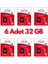 6 Adet Ultrahız 32GB Micro Sd Hafıza Kartı: Yüksek Performans ve Geniş Depolama Kapasitesi 1