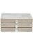 Modern Gri 3 Çekmeceli Takı Bijuteri Mücevher Kutusu Organizer Düzenleyici Şeffaf 13 x 23 x 10 cm 5