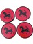 Ferrari Kırmızı At Desenli Jant Göbeği 58/55MM Siyah 55MM Yuva 4 Lü Set (YUVA İÇ ÇAPI 5.5 SANTİMSE UYUMLUDUR) 1