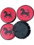 Ferrari Kırmızı At Desenli Jant Göbeği 58/55MM Siyah 55MM Yuva 4 Lü Set (YUVA İÇ ÇAPI 5.5 SANTİMSE UYUMLUDUR) 2