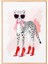 Ahşap Çerçeveli Tablo, Güneş Gözlüklü Köpek – Eğlenceli Stil, Genç Odası Dekoru Poster No: 109516 1
