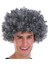 Gri Renk Kabarık Bonus Peruk Afro Takma Saç (4887) 1