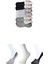 Siyah Gri ve Beyaz Kadın Babet Çorap 6 Çift 1