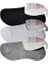 Siyah Gri ve Beyaz Kadın Babet Çorap 3 Çift 1