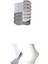Gri ve Beyaz Kadın Babet Çorap 6 Çift 1