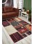 Blonie Bordo Patchwork Etnik Modern Desenli Makinada Yıkanabilir Hav Toz Vermez Leke Tutmayan Kaymaz Taban Dijital Makine Baskı Salon Yolluk Mutfak Halı 2