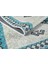 Kostrzyn Gri Göbekli Etnik Modern Desenli Makinada Yıkanabilir Hav Toz Vermez Leke Tutmayan Kaymaz Taban Dijital Makine Baskı Salon Yolluk Mutfak Halı 5