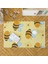 Figürlü Sarı Pamuk Dikdörtgen Modern Desenli Pamuk Makinada Yıkanabilir Hav Toz Vermez Leke Tutmayan Kaymaz Taban Dijital Makine Baskı Salon Yolluk Mutfak Halı 4