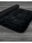Tripp Düz Siyah Polyester Oval Modern Desenli Akrilik Hav Vermeyen Leke Tutmayan Kolay Temizlenen Yumuşak Makine Salon Yolluk Mutfak Halı 3