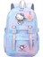Mochila Hello Kitty Büyük Kapasiteli Okul Için Su Geçirmez Sırt Çantası Kawaii Anime Cosplay Bag Seyahat Çantası Okulu Öğrenci Kız Hediye Kilo: Mor (Yurt Dışından) 1
