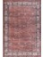 Nottingham Geometrik Bordo Polyester Dikdörtgen Modern Desenli Pamuk Makinada Yıkanabilir Hav Toz Vermez Leke Tutmayan Kaymaz Taban Dijital Makine Baskı Salon Yolluk Mutfak Halı 1