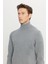 ALTINYILDIZ CLASSICS Erkek Gri Melanj Tüylenme Yapmayan Anti Pilling Özellikli Standart Fit Tam Balıkçı Yaka Triko Kazak 5