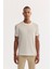 Erkek Ekru Bisiklet Yaka Soft Touch Bi-Stretch Baskılı Regular Fit T-Shirt A52Y1022 8