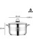 Ambos Saphire Paslanmaz Çelik 22 cm Çelik Kapaklı Derin Tencere 5