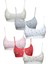 Pedli Ip Askılı Yarım Atlet Desenli Büstiyer 6 Lı Set 1 1