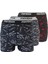 3 Adet Likralı Erkek Boxer Karışık Desenli Pamuklu 1