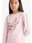 Kız Çocuk Pijama Takımı Baskılı Uzun Kollu Üst Desenli Uzun Alt F6215A825WN 5