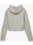 Şardonlu Uzun Kollu Fermuarlı Kapüşonlu Oversize Sweatshirt 2