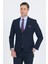 Lacivert Düz Gabardin Kılıç Yaka 2 Düğme Pamuklu 6 Drop Slim Fit Basic Takım Elbise 1001250011_206 3