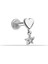 Yıldız Sallantılı Kalp Motifli Minimal Tragus Piercing 2