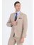 Koyu Bej Kırlangıç Yaka Kelebek Astar 6 Drop Slim Fit Beli Lastikli Takım Elbise 1001250176 2