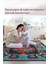 Cala Salada Çiçekli Mavi Polyester Dikdörtgen Modern Desenli Pamuk Makinada Yıkanabilir Hav Toz Vermez Leke Tutmayan Kaymaz Taban Dijital Makine Baskı Salon Yolluk Mutfak Halı 3