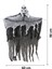 Cadılar Bayramı Işıklı Kuru Kafa Hayalet Asılabilir Halloween Parti Dekoru 90 cm 2
