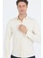 Açık Krem Uzun Kol Düz Örme Polo Yaka Cepsiz Esnek Classic Slim Fit Gömlek 1004250153_650 3