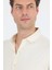 Açık Krem Uzun Kol Düz Örme Polo Yaka Cepsiz Esnek Classic Slim Fit Gömlek 1004250153_650 4