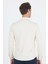 Açık Krem Uzun Kol Düz Örme Polo Yaka Cepsiz Esnek Classic Slim Fit Gömlek 1004250153_650 5