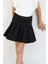 Kız Çocuk Mini Etek Pileli Çıtçıt Detaylı 7-12 Yaş, Siyah 2