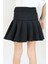 Kız Çocuk Mini Etek Pileli Çıtçıt Detaylı 7-12 Yaş, Siyah 4