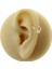 Yuvarlak Üç Taşlı Helix Piercing 2