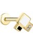 White & Black Kare Tragus Piercing 1