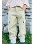 Kız Çocuk Gabardin Pantolon Kargo Cep Detaylı 5-14 Yaş, Taş 1