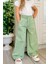 Kız Çocuk Gabardin Pantolon Geniş Paça Beli Lastikli 5-9 Yaş, Mint Yeşili 1