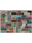 Bej Patchwork Etnik Modern Desenli Yün Hav Toz Vermez Leke Tutmayan Salon Yolluk Mutfak El Dokuma Halı 3