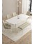 Mazaka Beyaz 80X132 Açılabilir Mdf Masa Yemek Odası Takımı, Mutfak Takımı 4 Sandalye 1 Bench 2