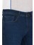 Lacivert Gabardin 5 Cep Düz Paça Casual Slim Fit Pamuklu Denim Pantolon 1023250153 4