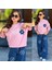 Kız Çocuk (Ayarlanabilir Bel) Sweat & Çiçek Nakışlı Kot Pantolon Takım 2610P 5